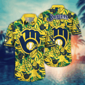 Milwaukee Brewers MLB Flower Hawaii Shirt And Tshirt For Fans, Summer Football Shirts