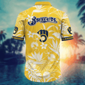 Milwaukee Brewers MLB Flower Hawaii Shirt  For Fans, Summer Football Shirts