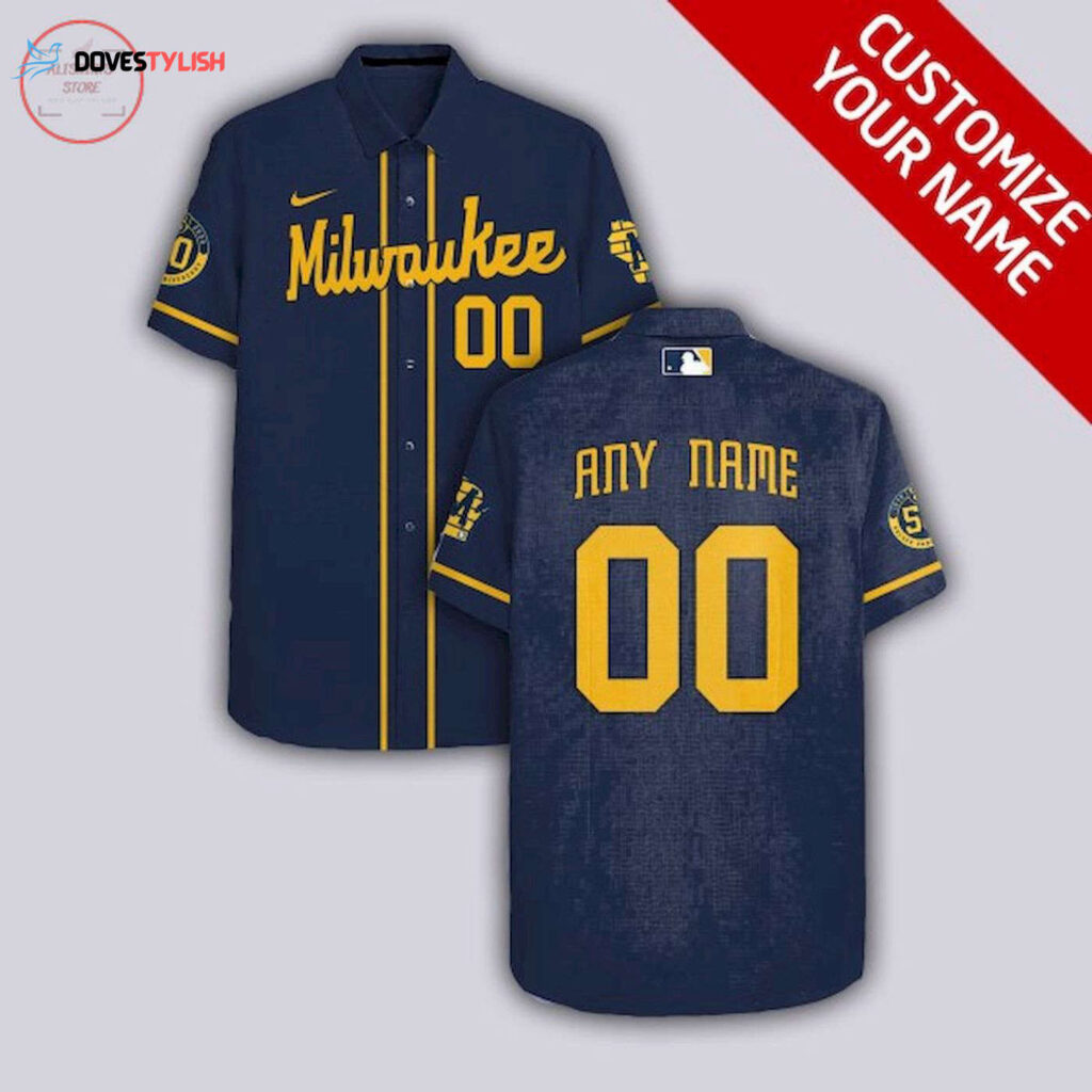 Custom Milwaukee Brewers Hawaiian Shirt – Personalized MLB Fan Apparel