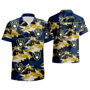 Milwaukee Brewers Tommy Bahama Hawaiian Shirt Men s Summer Beach Wear 2023