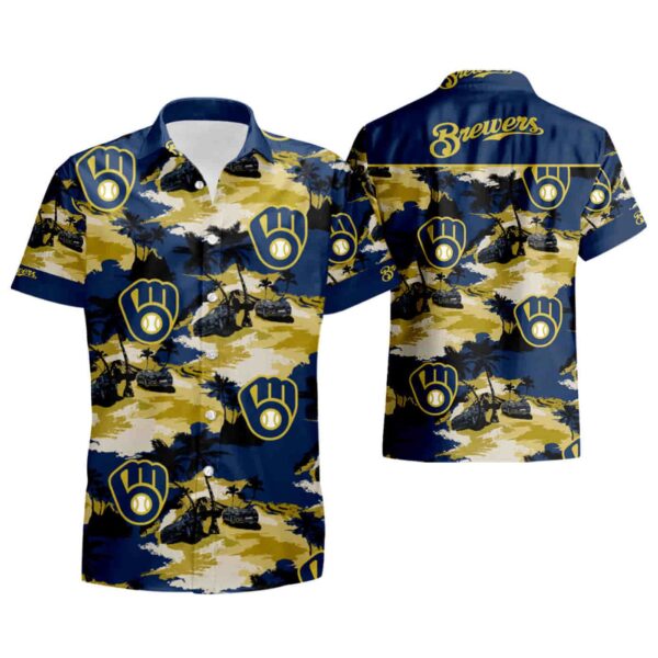 Milwaukee Brewers Tommy Bahama Hawaiian Shirt Men s Summer Beach Wear 2023