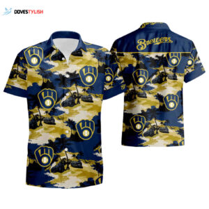 Milwaukee Brewers Tommy Bahama Hawaiian Shirt Men s Summer Beach Wear 2023