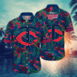 Minnesota Twins MLB Flower Hawaii Shirt   For Fans, Summer Football Shirts