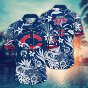 Minnesota Twins MLB Flower Hawaii Shirt   For Fans, Summer Football Shirts