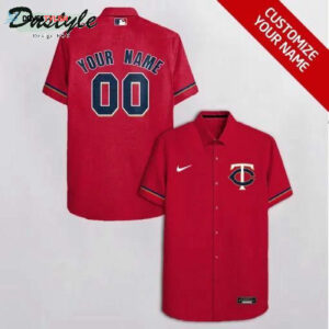 Custom Minnesota Twins Red Hawaiian Shirt - Personalized MLB Fan Gear