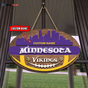 Minnesota Vikings 2 Layers Wooden Sign - Home Decor Gift
