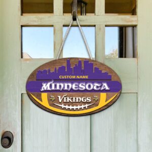 Minnesota Vikings 2 Layers Wooden Sign - Home Decor Gift 3