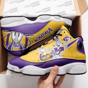 Minnesota Vikings Bugs Bunny Air Jordan 13 Custom Sneaker – Perfect Fan Gift