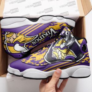 Minnesota Vikings Camo Air Jordan 13 Sneaker Custom - Perfect Gift for Fans