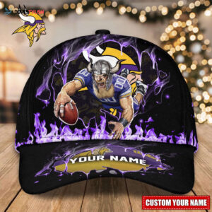 Minnesota Vikings Custom Name Classic, Baseball Caps  Gift for Men Women