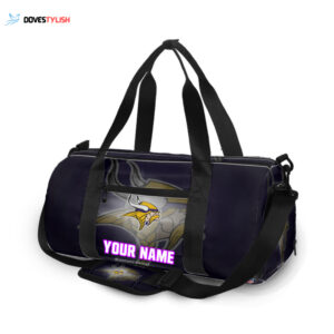 Minnesota Vikings Emblem Unisex Gift Tee 2025 Personalized Name Travel Bag Gym Bag