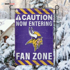 Minnesota Vikings Fan Zone Flag, NFL Welcome Sport Flag - House Garden Decor Gift