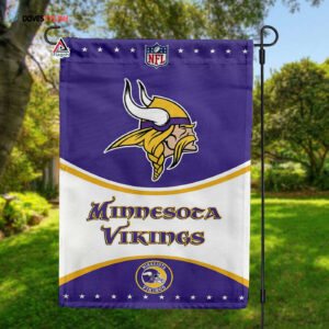 Minnesota Vikings Football Team Flag, NFL Premium Two-sided Vertical Flag - House Garden Decor Gift