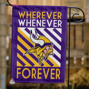 Minnesota Vikings Forever Fan Flag, NFL Sport Fans Outdoor Flag - House Garden Decor Gift