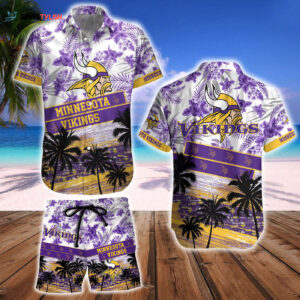 Minnesota Vikings Hawaiian Shirt And Beach Short - Gift for Men Women