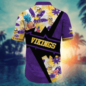 Minnesota Vikings NFL Flower Hawaii Shirt  For Fans, Summer Football Shirts