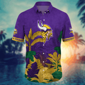 Minnesota Vikings NFL Flower Hawaii Shirt  For Fans, Summer Football Shirts