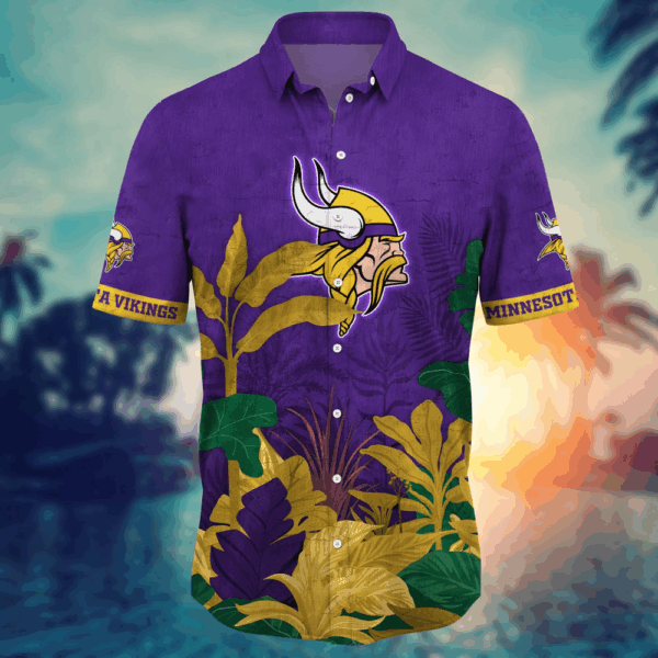 Minnesota Vikings NFL Flower Hawaii Shirt  For Fans, Summer Football Shirts