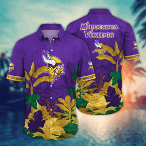 Minnesota Vikings NFL Flower Hawaii Shirt  For Fans, Summer Football Shirts