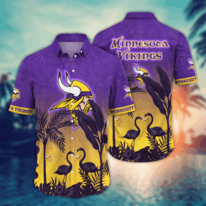 Minnesota Vikings NFL Flower Hawaii Shirt  For Fans, Summer Football Shirts