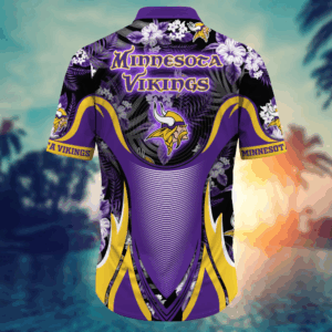 Minnesota Vikings NFL Flower Hawaii Shirt   For Fans, Summer Football Shirts