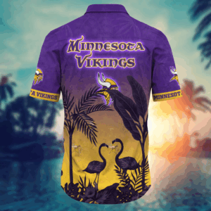 Minnesota Vikings NFL Flower Hawaii Shirt  For Fans, Summer Football Shirts