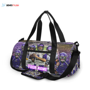Minnesota Vikings Team Unisex Gift Tee 2025 Personalized Name Travel Bag Gym Bag