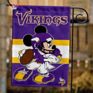 Minnesota Vikings x Mickey Football Flag, NFL Premium Flag - House Garden Decor Gift