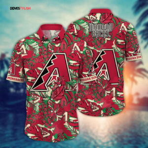 MLB Arizona Diamondbacks Hawaiian Shirt - Fan s Paradise with Flower and Palm Tree Design