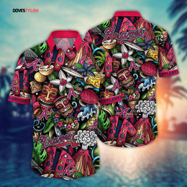 MLB Atlanta Braves Hawaiian Shirt: Make a Style Statement with Flower Strike Design!