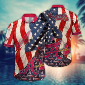 MLB Atlanta Braves Hawaiian Shirt: Swing into Hawaiian Chic with Fan Favorite Design!