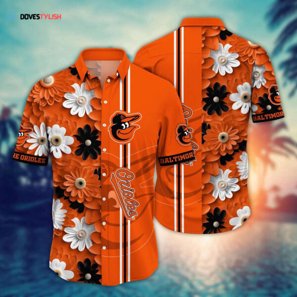 MLB Baltimore Orioles Hawaiian Shirt: Floral Finesse for Sports Fans