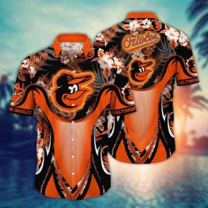 Baltimore Orioles Hawaiian Shirt: Flower Grandstand Glamour for Fans