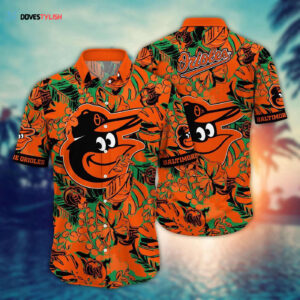 MLB Baltimore Orioles Hawaiian Shirt: Fan Paradise with Flower and Palm Tree Design