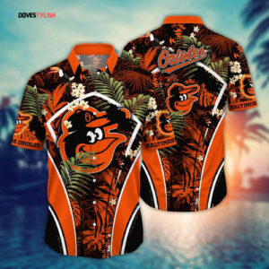 Baltimore Orioles Hawaiian Shirt: Flower Strike Pose for MLB Fans