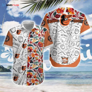 MLB Baltimore Orioles Surfboard Hawaiian Shirt - Summer Style for Orioles Fans!