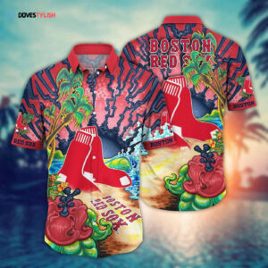 MLB Boston Red Sox Hawaiian Shirt - Diamond Dreamscape for Sports Fans