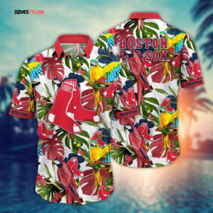 MLB Boston Red Sox Hawaiian Shirt: Victory In Bloom Fan Gift