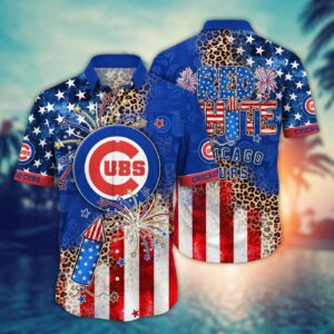 MLB Chicago Cubs Independence Day Aloha Shirt for Cool Fans