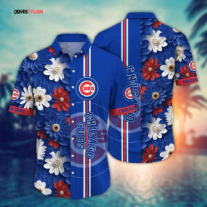 MLB Chicago Cubs Hawaiian Shirt: Floral Finesse for Sports Fans