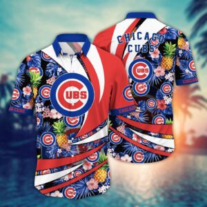 MLB Chicago Cubs Hawaiian Shirt: Flower Bloom Glory for Fans