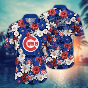 MLB Chicago Cubs Hawaiian Shirt: Floral Fusion Fashion For Fans