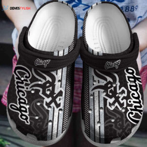 MLB Chicago White Sox Clog-Shoes Clog Black – White For Fan Baseball