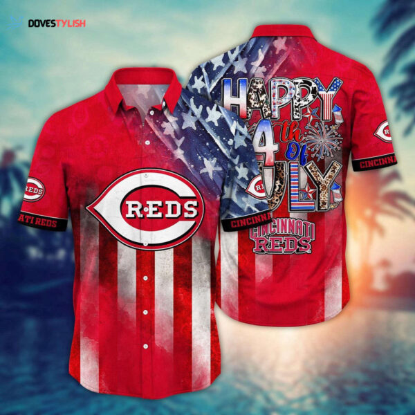 MLB Cincinnati Reds Independence Day Hawaiian Shirt – Trendy Tops for Cool Fans