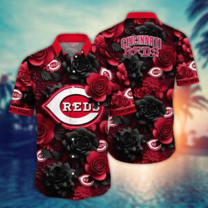 MLB Cincinnati Reds Hawaiian Shirt: Flower Aloha Style for Fans