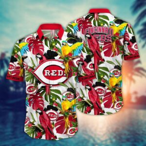 MLB Cincinnati Reds Hawaiian Shirt: Victory In Bloom Fan Gift