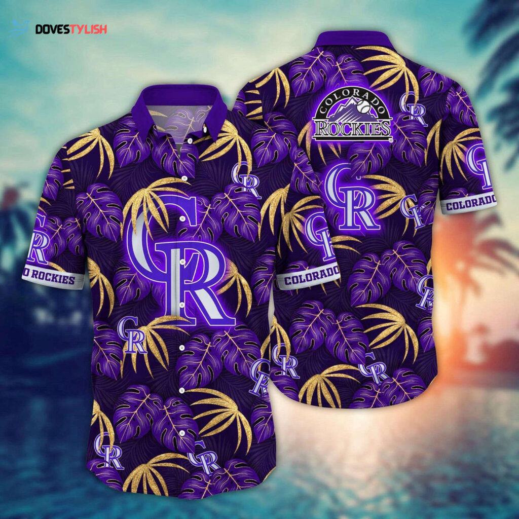 MLB Colorado Rockies Hawaiian Shirt: Floral Symphony Fan Gift MLB Colorado Rockies Hawaiian Shirt: Floral Symphony Fan Gift