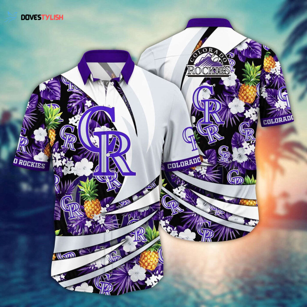 MLB Colorado Rockies Hawaiian Shirt: Flower Bloom Glory for Fans MLB Colorado Rockies Hawaiian Shirt: Flower Bloom Glory for Fans