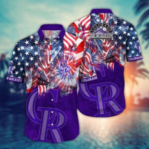 MLB Colorado Rockies Hawaiian Shirt Flower Game Day Aloha MLB Style