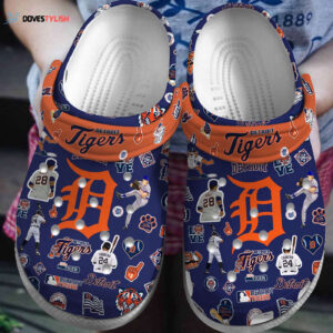 MLB Detroit Tigers Clog-Shoes Crocband Clogs Shoes For Men Women and Kids For Fan MLB